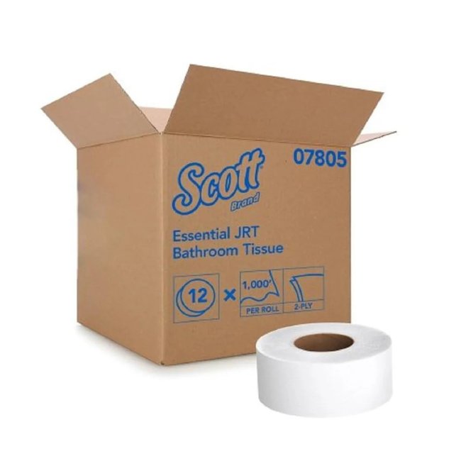 SCOTT ESSENTIAL Jumbo Toilet Paper, 2 Ply, 1000'