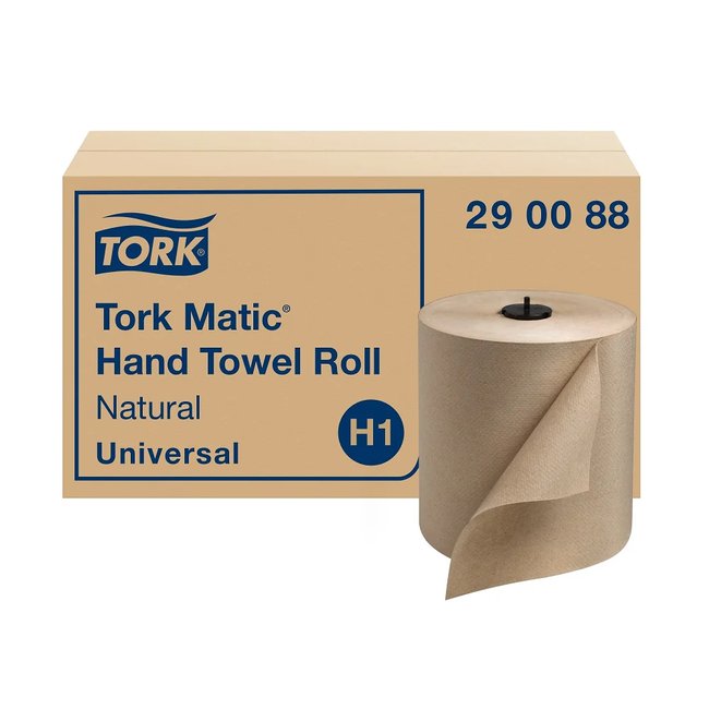 UNIVERSAL MATIC Brown Roll Hand Towels, 6 x 700', 1-Ply
