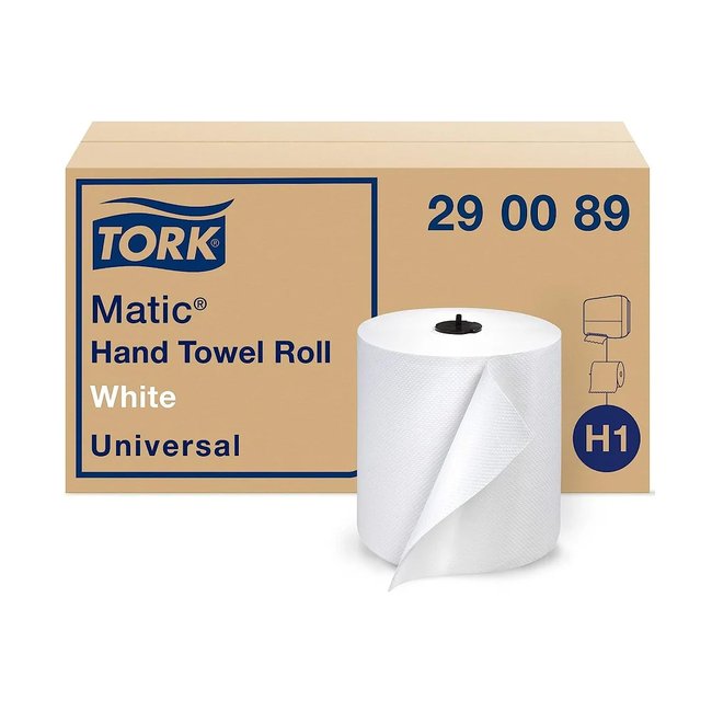 UNIVERSAL MATIC White Hand Towel Roll, 6 x 700'