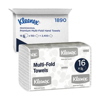 KLEENEX White Multifold Paper Towels, 16 packs of 150 sheets each