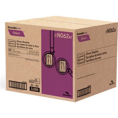 N062 Select, Serviettes de table blanches 3000 feuilles