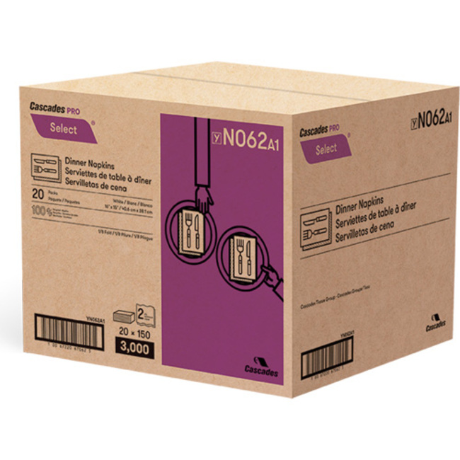 N062 Select Table Dinner Napkins, 3000 Sheets