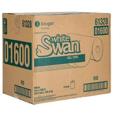 White Swan® Roll Towel, White, 1 Ply, 12/Case