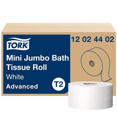 Tork® Advanced Mini Jumbo Bath Tissue Roll, 2 Ply, 12/Case