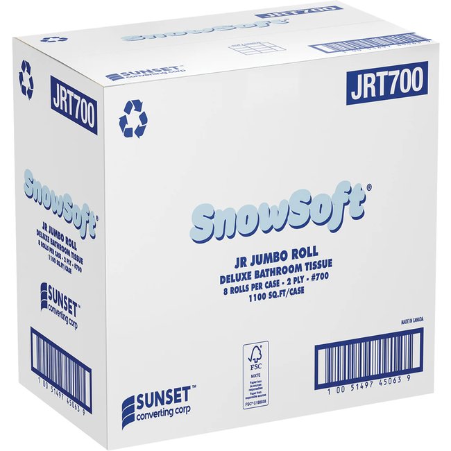 Papier hygiénique Snowsoft™ Deluxe, rouleau jumbo, 2 épaisseurs, blanc