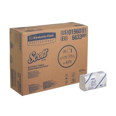 SCOTT White Multifold Paper Towels, 25 x 175 Sheets