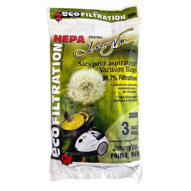 HEPA Microfilter Bag for PRIMA Canister Vacuum (3 bags)