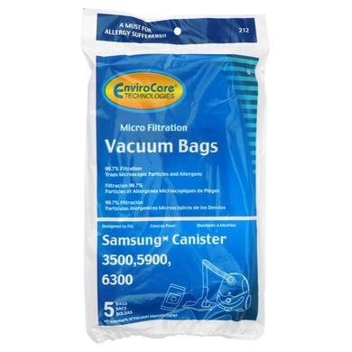 Sac microfiltre, aspirateur chariot Samsung modèles 3500, 5900 et 6300 (5 sacs)