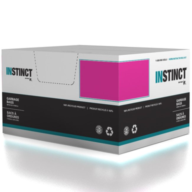 INSTINCT GARBAGE BAG / 20X22 / REG / BLACK / 500CS / 0.65 MIL THICKNESS