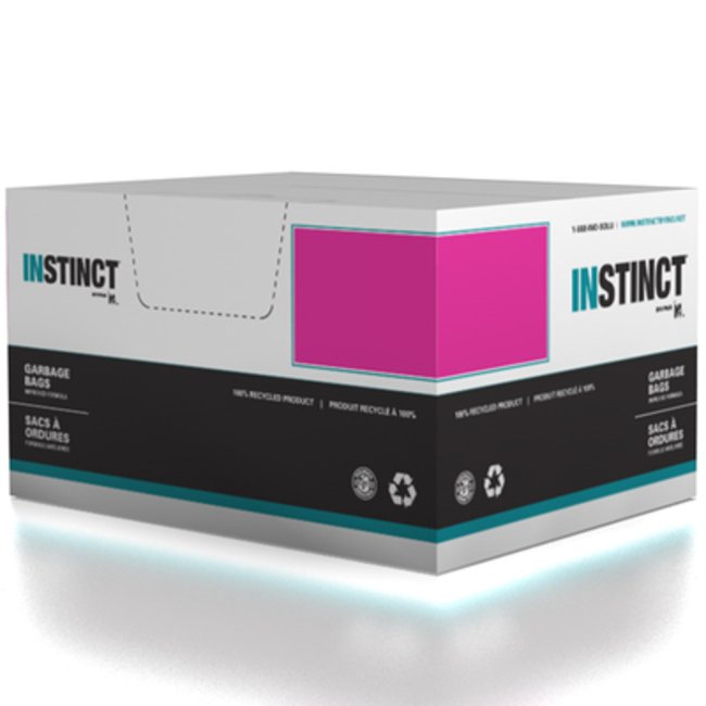INSTINCT GARBAGE BAG / 20X22 / WHITE / 500CS / 0.65 MIL THICKNESS