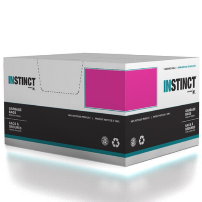 INSTINCT GARBAGE BAG / 22X24 / WHITE / 500CS / 0.65 MIL THICKNESS