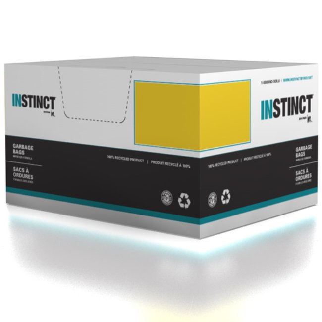 INSTINCT GARBAGE BAG / 30X38 / BLACK / 150CS / 0.90 MIL THICKNESS