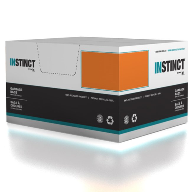 INSTINCT GARBAGE BAG / 30X38 / BLACK / 125CS / 1.20 MIL THICKNESS