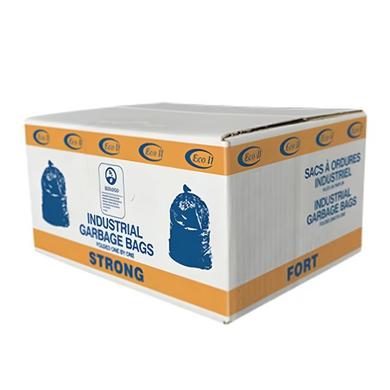 ECO II GARBAGE BAG / 35X47 / BLACK / 125CS / 0.90 MIL THICKNESS