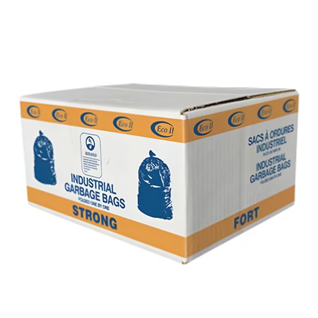 ECO II GARBAGE BAG / 35X47 / BLACK / 125CS / 0.90 MIL THICKNESS