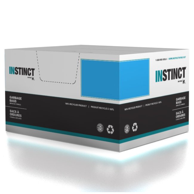 INSTINCT GARBAGE BAG / 35X50 / BLACK / 75CS / 1.60 MIL THICKNESS
