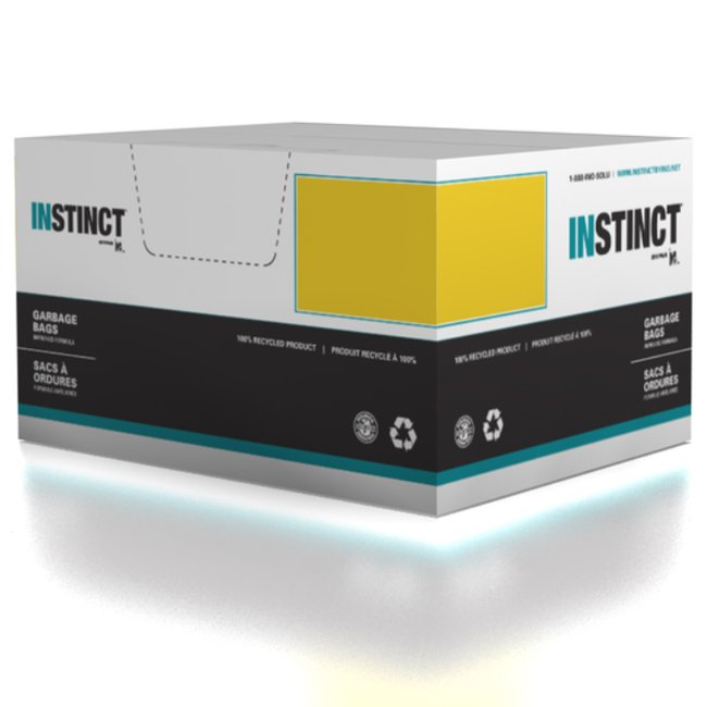 INSTINCT GARBAGE BAG / 42X48 / BLACK / 100CS / 0.90 MIL THICKNESS