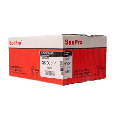 SANPRO GARBAGE BAG / 35X50 / BLACK / 125CS / 0.90 MIL THICKNESS