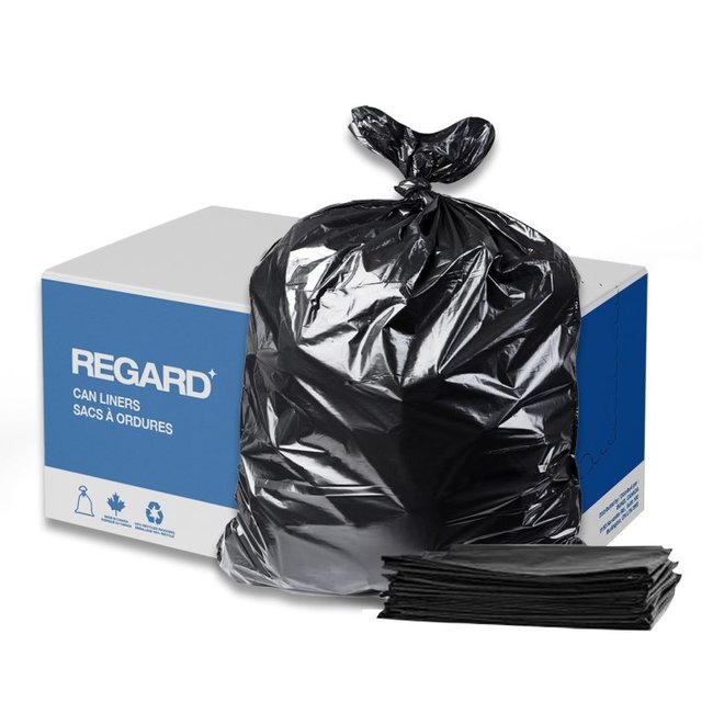 REGARD GARBAGE BAG / 35X50 / BLACK / 100CS / 1.60 MIL THICKNESS